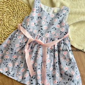 سارافون بچگانه طرح گل سایز 100 تا 140 وارداتی