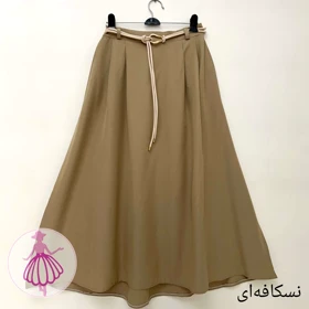 دامن برماندو پیله دار در رنگبندی متنوع (نسکافه ای)
