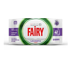 دستمال مرطوب چند منظوره فیری با رایحه اسطوخودوس 100 عددی