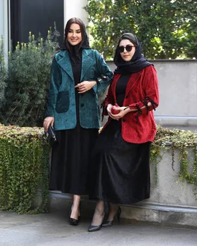 ست دوتیکه کت و دامن مدل پاپیون کد 2443