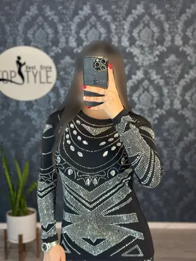 بلوز نگین‌دار کد : 7978