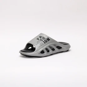 دمپایی مردانه لوکا مدل فشن (مشکی - طوسی)