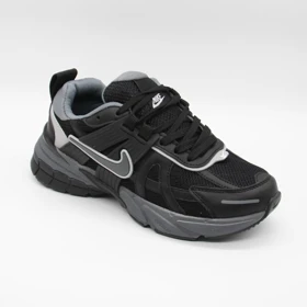 کتانی نایک V2K مشکی طوسی زنانه کد 6869