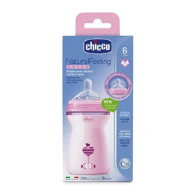 شیشه شیر صورتی 330 میل چیکو Chicco Pink