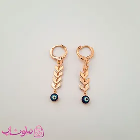 گوشواره آویز زنانه زد جی جولری مدل چشم نظر