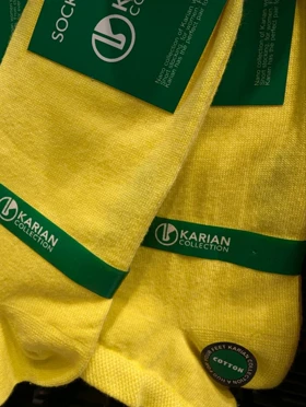 جوراب مچی ساده تک‌رنگ 1010 (لیمویی)