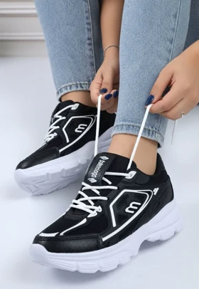 کفش اسپرت زنانه مدل Balenciaga مشکی سفید