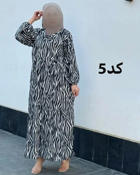 ساحلی فلور سفید مشکی یقه بند دار 6088