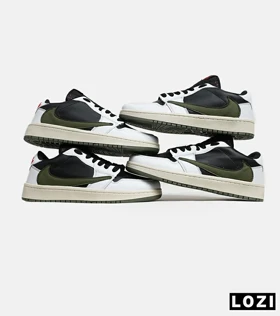 کفش کتانی مردانه کرم مشکی سفید زیتونی NIKE travis scott