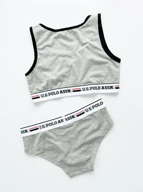 ست نیمتنه بدون کاپ بند پهن و شورت اسلیپ پولو U.S Polo Assn