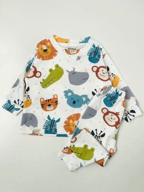 لباس راحتی طرح جنگل مناسب 1 تا 8 سال