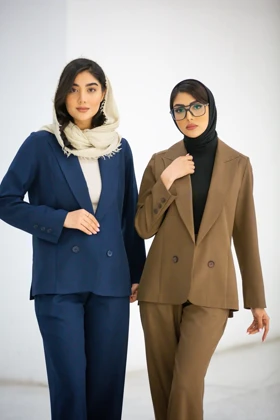 کت زنانه بزایاق یقه بلیزر 2 دکمه