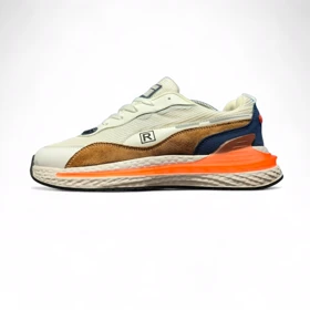 کتانی مردانه ریبوک نیویورک سفید نارنجی قهوه ای