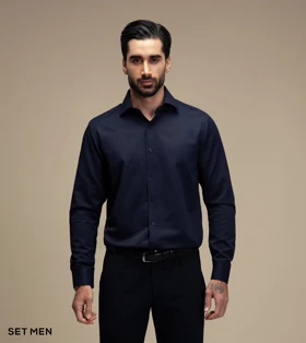 پیراهن مردانه آستین بلند طرح جناغی