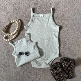 بادی رکابی سبز گل‌دار