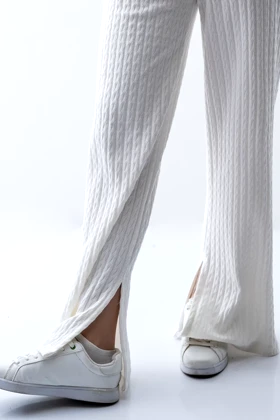 شلوار راسته بافت ژاکارد زنانه