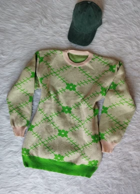 بلوز بافت طرح گل زنانه کد 4030119