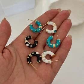 گوشواره زنانه میناکاری کد 668
