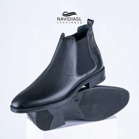 نیم بوت مردانه چرم کلاسیک کد 7006011