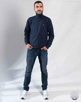 پلیور یقه اسکی مردانه U.S.Polo Assn – دو رنگ کاربردی