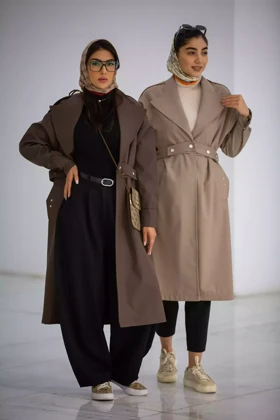 مانتو بارانی بلند پاگون دار