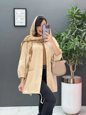 مانتو جیب دوبل آستین بند دار