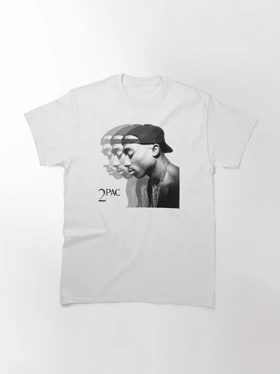 تیشرت لانگ 2PAC طرح Repeat Classic T-Shirt کد 190326