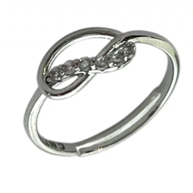 انگشتر زنانه شیک با طرح گره ظریف و نگین‌دار