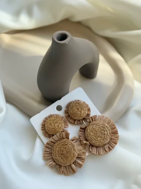 گوشواره وارداتی حصیری مانیسا