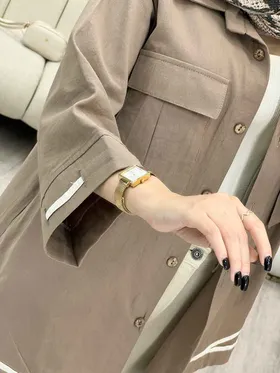 مانتو نوار دوزی دو جیب