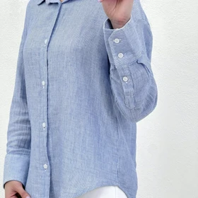 شومیز زنانه لینن راه راه