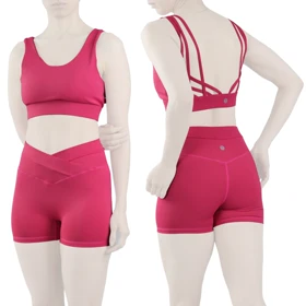 ست نیم‌تنه و کشاله بند ورزشی زنانه لولولمون مدل 5665 صورتی