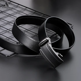 کمربند مردانه ریلی Leather Ratchet Belt BL108 (نوک مدادی)