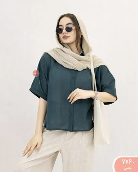 شومیز باکسی شیشه ای 7760