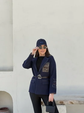 کت " نارسیس " رنگ سورمه ای