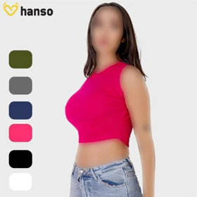 کراپ نخی زنانه حلقه‌ای پایین دوبل طرح کبریتی کد 4292 (6 رنگ)