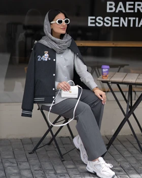 شومیز بیسبالی گلدوزی ترک
