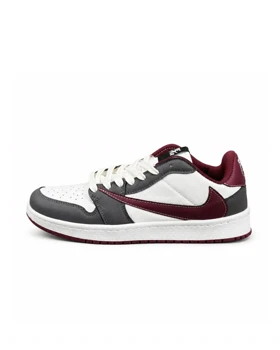 کفش کتانی مردانه مدل نایکی ترویس سفید طوسی زرشکی Nike travis