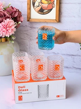 لیوان شربت خوری مدل پولکی185میلba142/ DELI