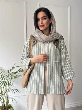 مانتو شومیزی راه راه یاس