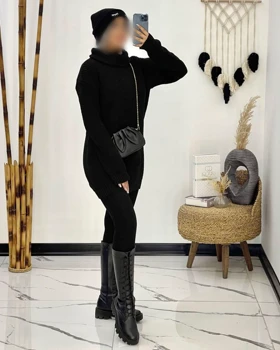 بافت یقه شل بلند کد 50124