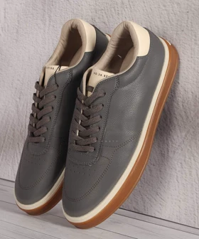 کفش ونس اسپرت طوسی تیره و کرم 8161