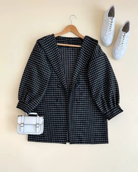 کت چهارخونه پشمی 2419