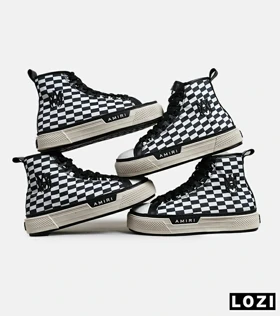 کفش اسنیکرزساق‌دار Amiri Checkered