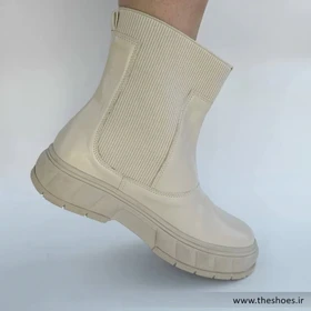 کفش نیم بوت زنانه مدل Stradivarius Flat Ankle Boots - BTB45