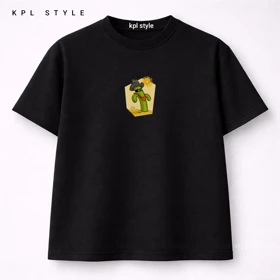 تیشرت باکسی طرح کاکتوس 100٪ پنبه | کد 1331