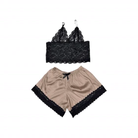 ست نیمتنه گیپور و شلوارک مدل 118