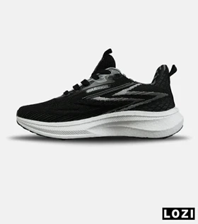 کفش کتانی مردانه و زنانه مشکی سفید GENERIC All Run مدل 7865