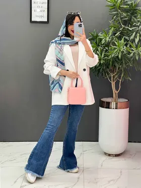 مانتو مازراتی یقه انگلیسی دودکمه