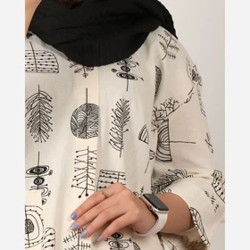 تونیک زنانه لینن طرح برگ